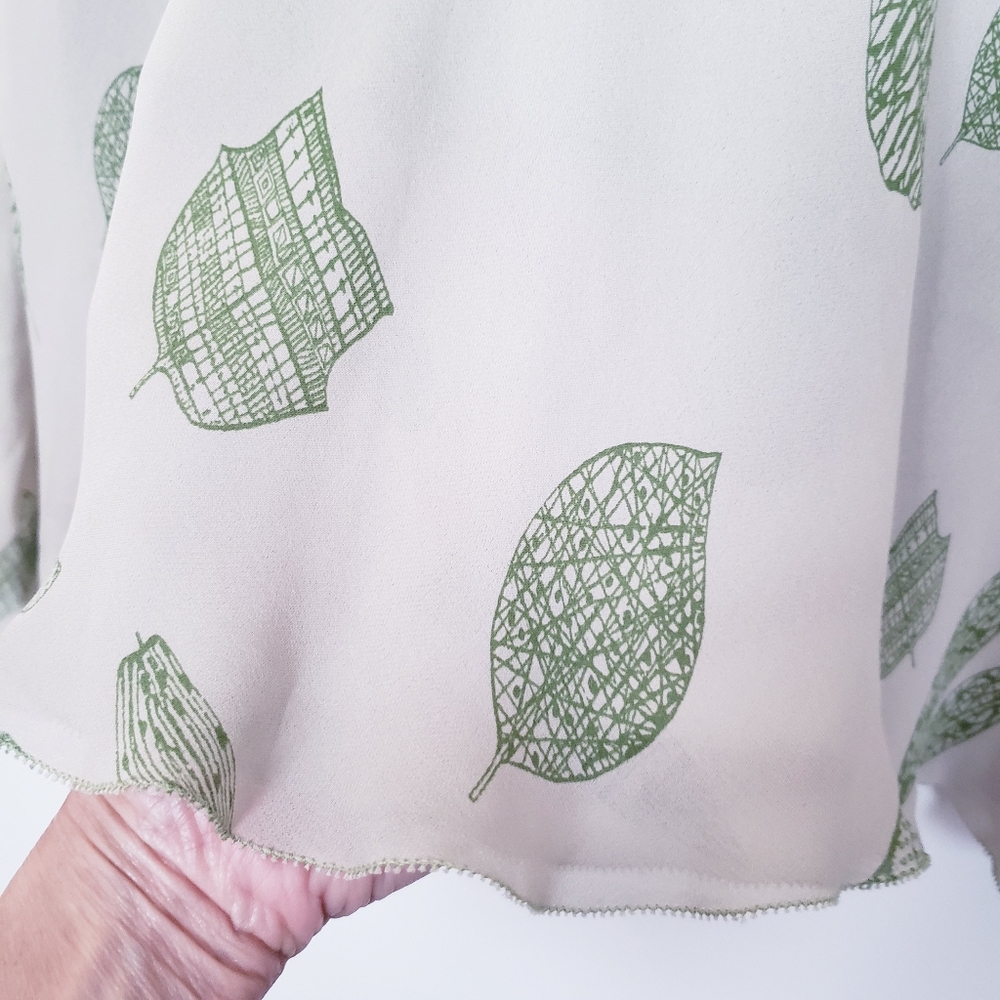 Max Studio Sage Green Silk Skirt View 4